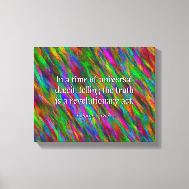 George Orwell Zitat, Leinwand Art Print (Vorderseite)