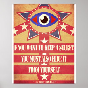 George Orwell Zitat Minimalistisches Poster