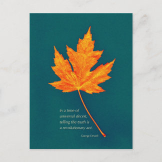 George Orwell Zitat Postcard Postkarte