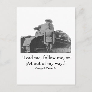 George Patton und Zitat Postkarte