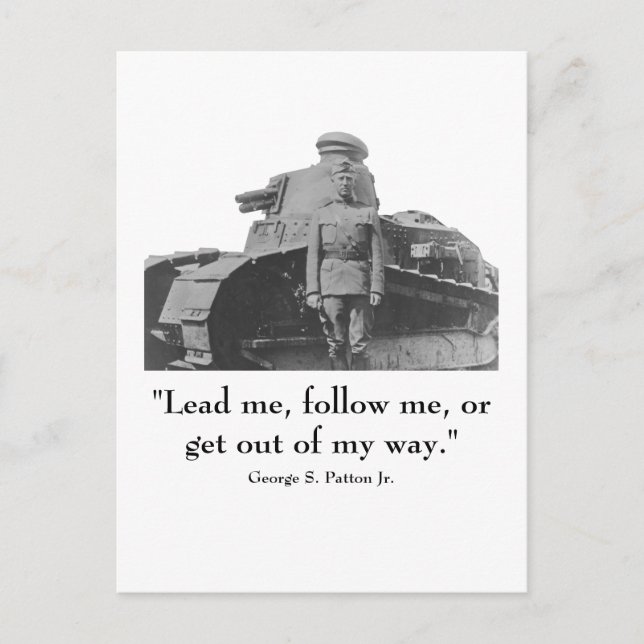 George Patton und Zitat Postkarte (Vorderseite)