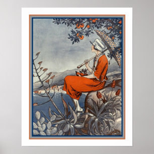George Pavis- Déco "Girl by the Sea" Imprimer des 