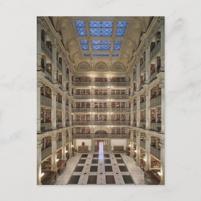 George Peabody Library Postcard Postkarte (Vorderseite)