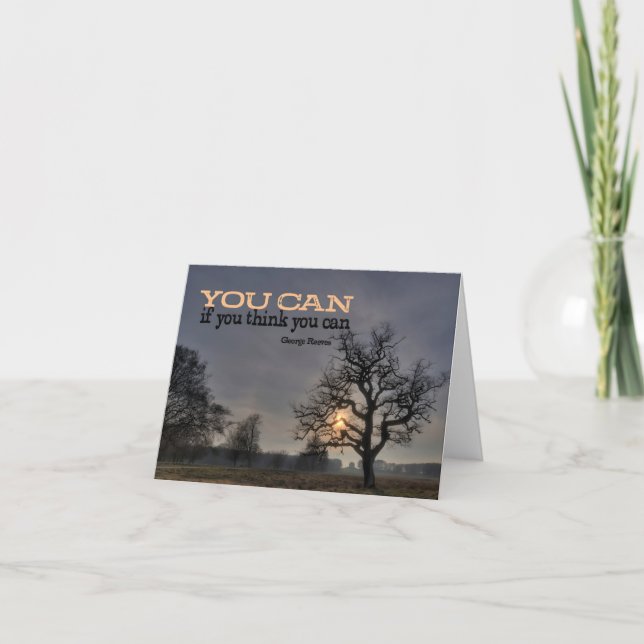 George Reeves inspirierendes Zitat "You can" Dankeskarte (Vorderseite)