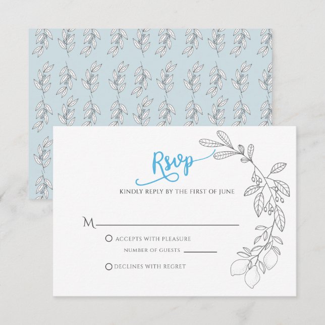 George Response Card Einladung (Vorne/Hinten)