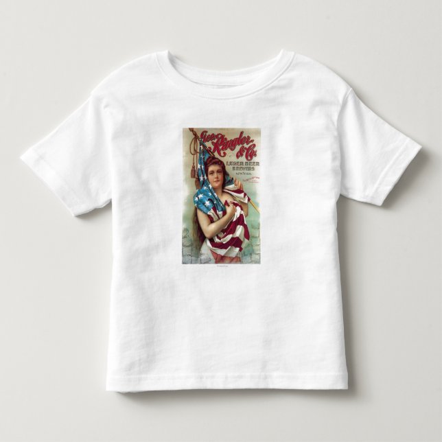 George Ringler u. Co.-Bier-Plakat Kleinkind T-shirt (Vorderseite)