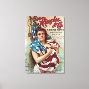 George Ringler u. Co.-Bier-Plakat Leinwanddruck