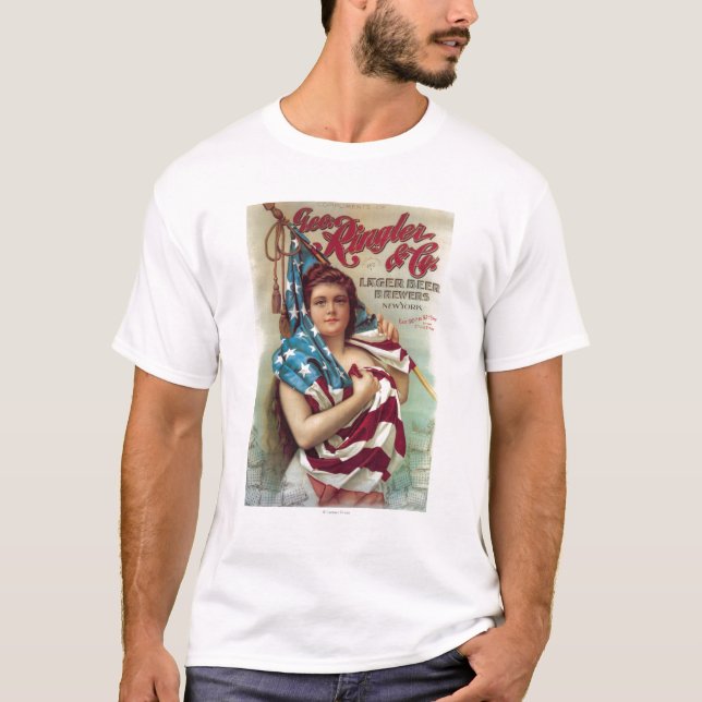 George Ringler u. Co.-Bier-Plakat T-Shirt (Vorderseite)