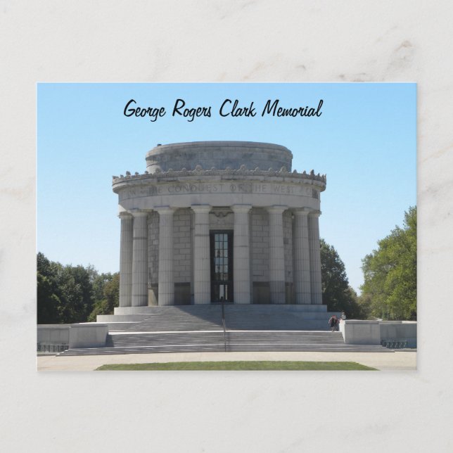 George Rogers Clark Memorial ~ Vincennes, Indiana Postkarte (Vorderseite)