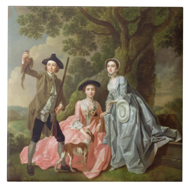 George Rogers mit seiner Ehefrau, Margaret und Fliese (Vorderseite)