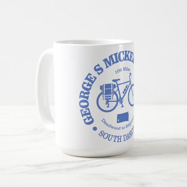 George S Mickelson Trail (Radfahren) Kaffeetasse (Vorderseite Links)