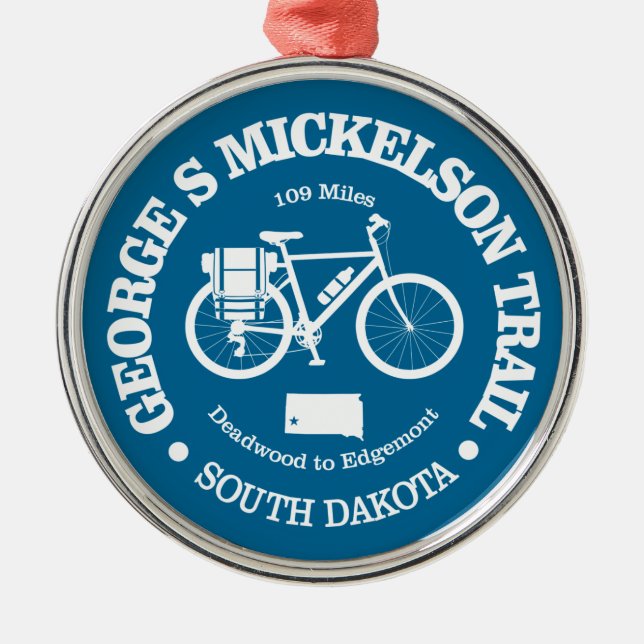 George S Mickelson Trail (Radfahren) Ornament Aus Metall (Vorne)