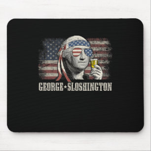 George Sloshington Washington Lustiger 4. Juli USA Mousepad