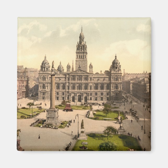 George Square, Glasgow, Schottland Magnet (Vorne)