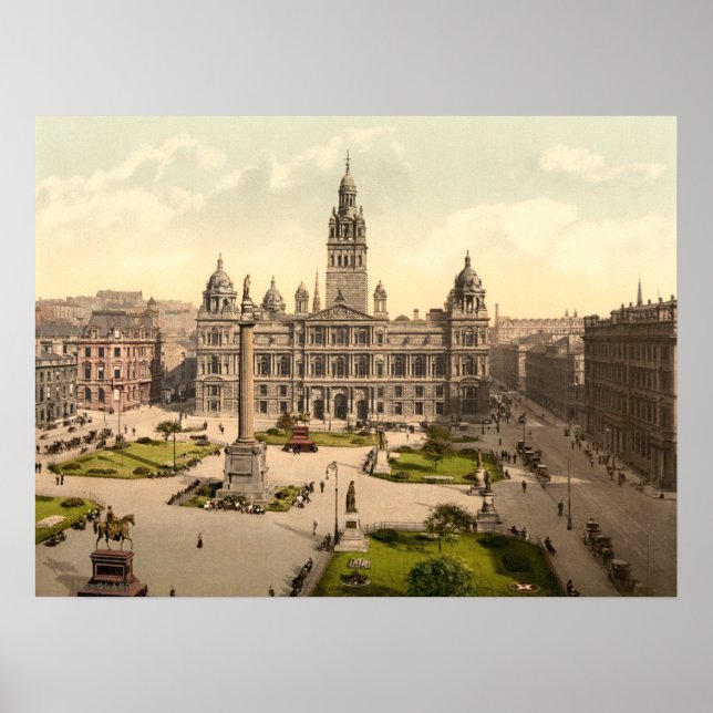 George Square, Glasgow, Schottland Poster (Vorne)