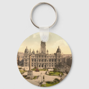 George Square, Glasgow, Schottland Schlüsselanhänger