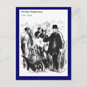 George Stephenson, Eisenbahningenieur Postkarte