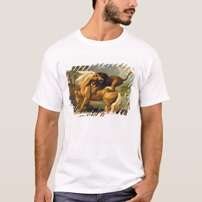 George Stubbs| A Lion Attacking a Horse, c.1762 ( T-Shirt (Vorderseite)
