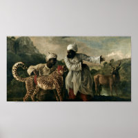 George Stubbs - Cheetah mit zwei Indianern