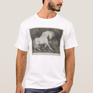 George Stubbs  , das ein Pferd durch einen Löwe T-Shirt