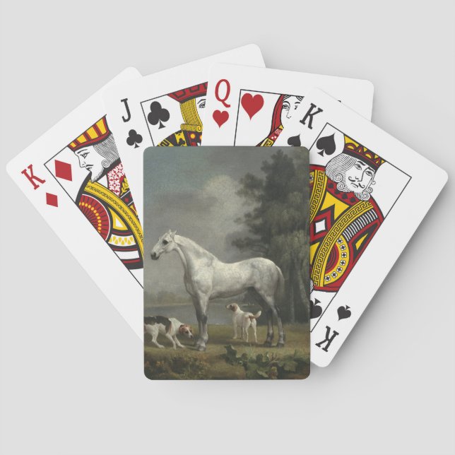 George Stubbs - Ein Apfelgrau-Jäger Spielkarten (Rückseite)