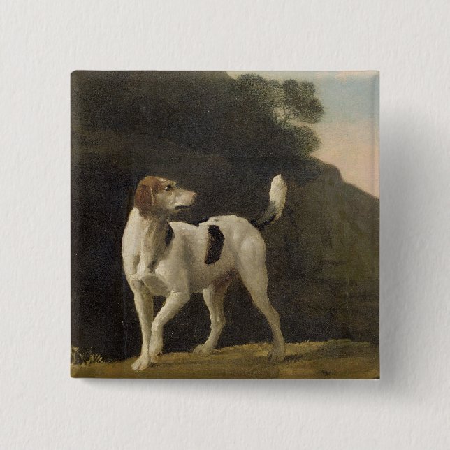 George Stubbs | ein Foxhound, c.1760 (Öl auf Button (Vorderseite)
