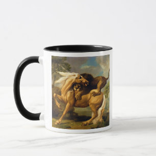 George Stubbs   ein Löwe, der ein Pferd in Angrif Tasse