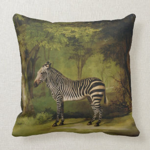 George Stubbs   ein Zebra, 1763 (Öl auf Leinwand) Kissen