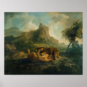 George Stubbs Leopards at Play, c.1763-8 Poster
