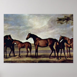 George Stubbs - Mares vor einem drohenden Sturm Poster