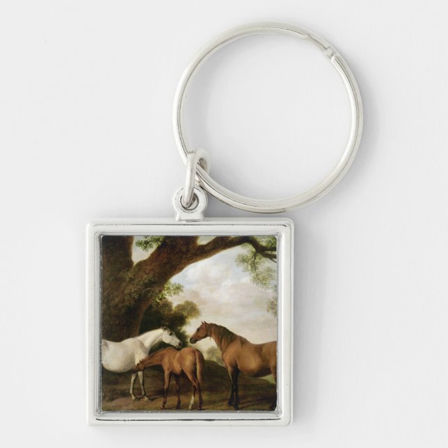 George Stubbs | zwei Shafto Stuten und ein Fohlen, Schlüsselanhänger (Vorne)