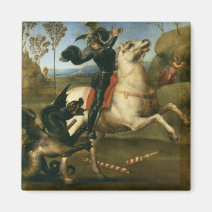 George und der Drache (von Raphael) Magnet