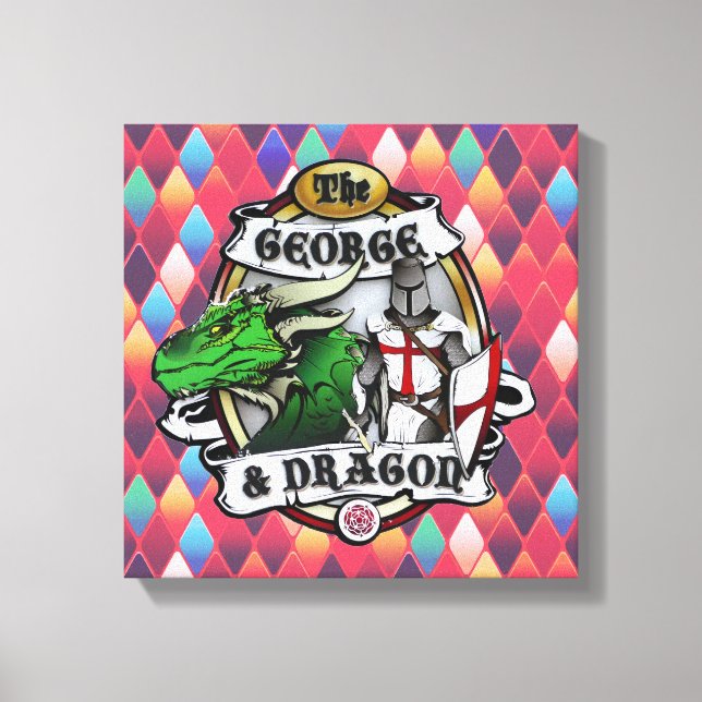 George und Dragon haben die Leinwand umrissen (Vorderseite)
