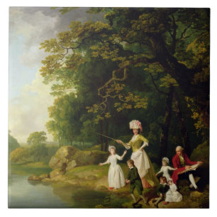 George und Mary Browne mit ihrem fünf Ältest-Kin Fliese