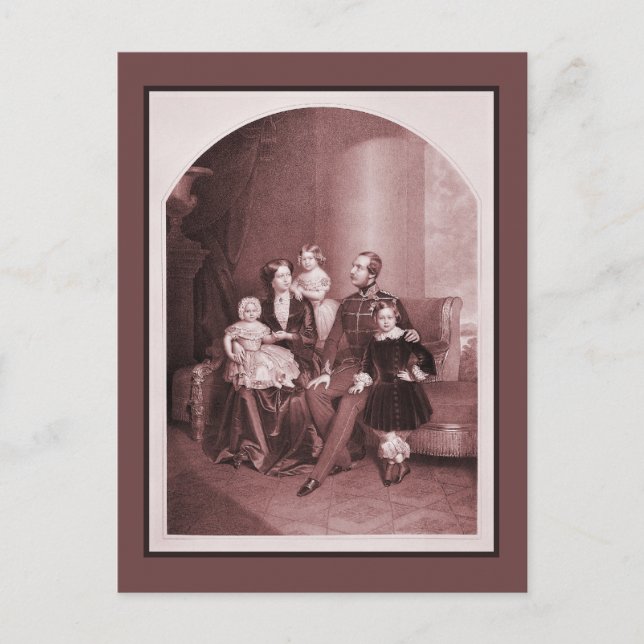 George V. von Hannover und Familie Postkarte (Vorderseite)