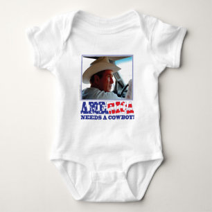 George W Bush - Amerika braucht einen Cowboy Baby Strampler