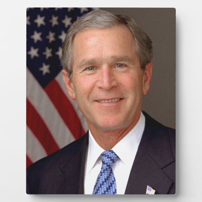 George W Bush Fotoplatte (Vorderseite)
