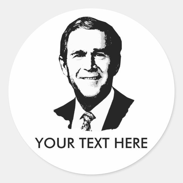 George W Bush Gear Runder Aufkleber (Vorderseite)