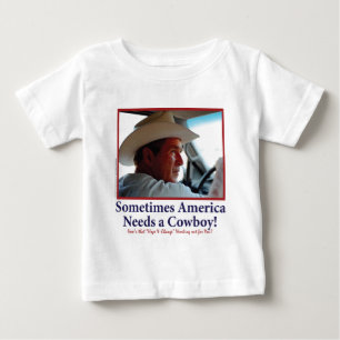 George W Bush in Cowboy Hat Baby T-shirt