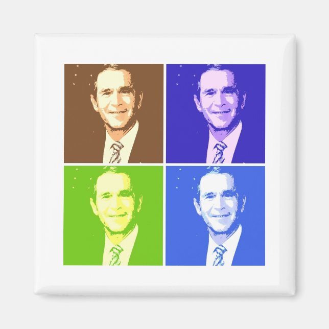 George W Bush Pop Art Magnet (Vorne)