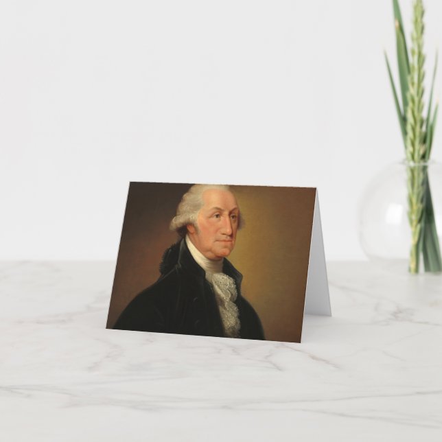 George Washington, 1796 von Edward Savage Dankeskarte (Vorderseite)
