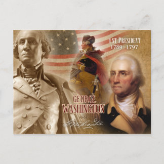 George Washington - 1. Präsident der USA Postkarte