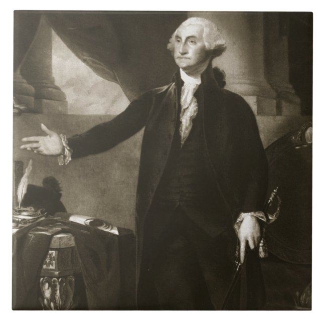 George Washington, 1. Präsident des vereinigten Fliese (Vorderseite)