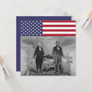 George Washington Abraham Lincoln Amerikanische Fl Karte