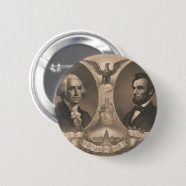 George Washington Abraham Lincoln Eagle US Vintag Button