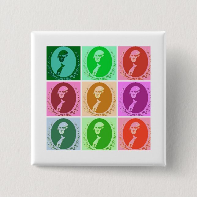 George Washington Abstrakt Button (Vorderseite)