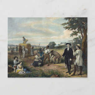 George Washington als Bauer Postcard Postkarte