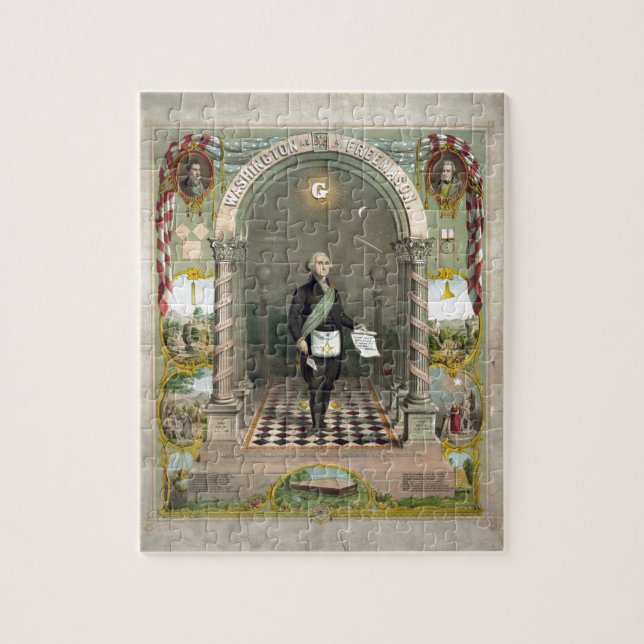 George Washington als Freimaurer (Vertikal)