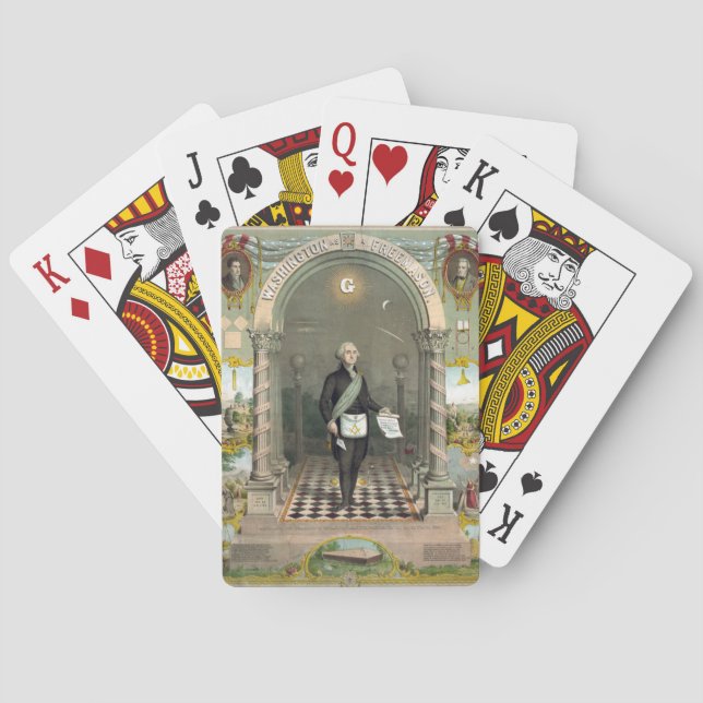 George Washington als Freimaurer Spielkarten (Rückseite)