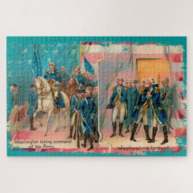 George Washington and Troops Large Puzzle (Horizontal)